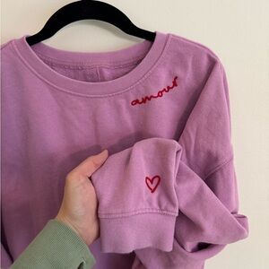 Anthropologie Pilcro valentine sweatshirt
